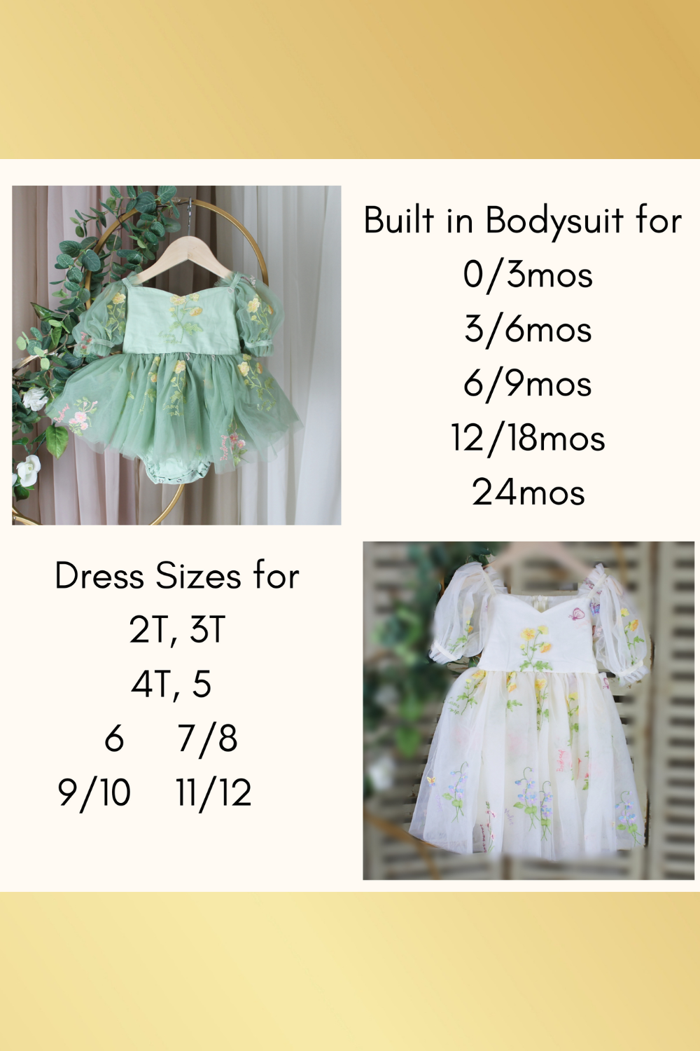 Baby and toddler fall dress size chart for burnt orange floral dress