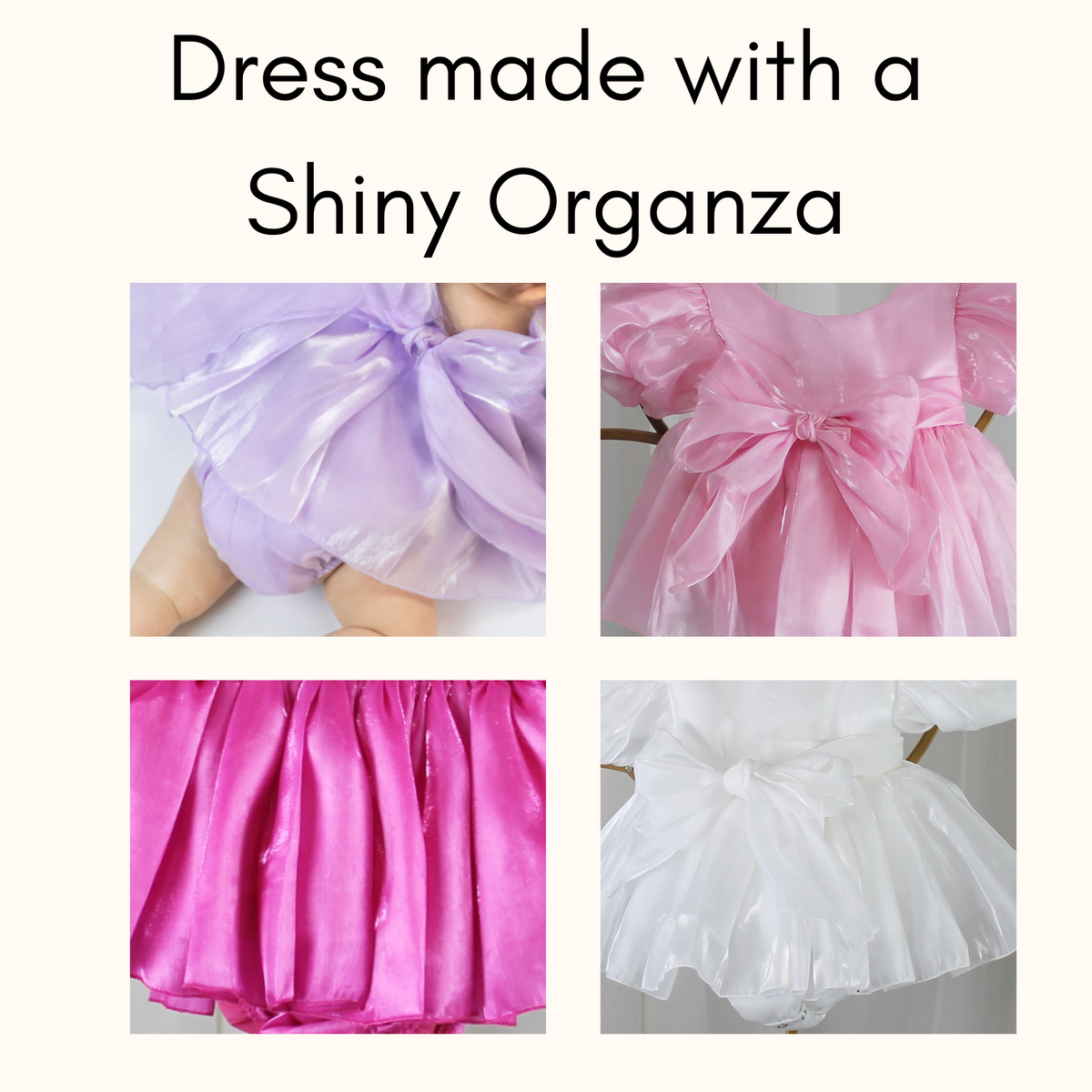 The Iris - Baby Shiny Organza Dress - Black