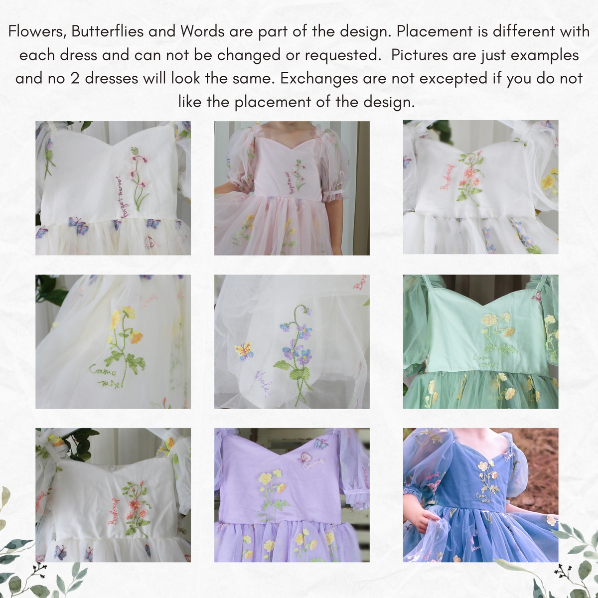 The Wildflower - Baby Floral Dress - Dusty Blue
