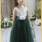 junior bridesmaid dress n hunter green