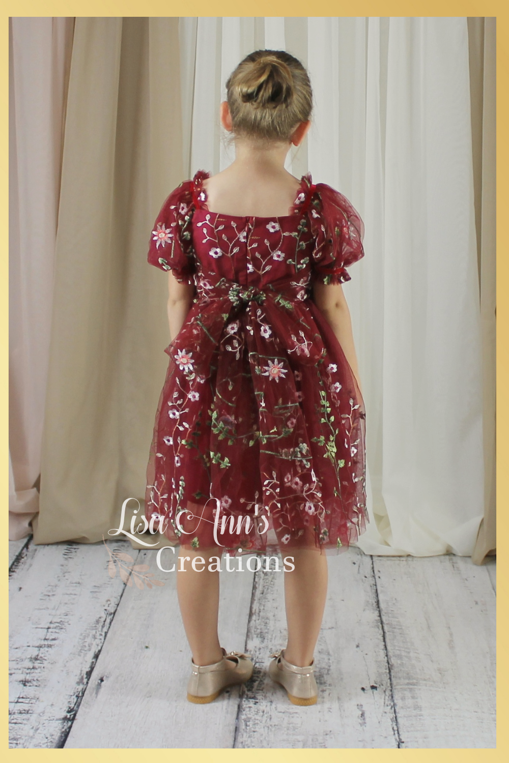 toddler flower girl dress in burgundy 