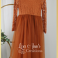 Flower Girl dress in burnt orange tulle and lace