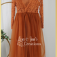 Burnt orange flower girl dress