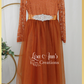 Fall flower girl dress in burnt orange