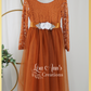 Special Occasion girls dress in burnt orange 