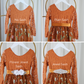 The Poppy - Girls Floral Dress - Burnt Orange