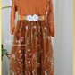Burnt Orang flower Girl Dress