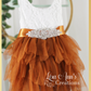 Burnt Orange Flower Girl Dress
