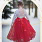 Girls Holiday Dress in red