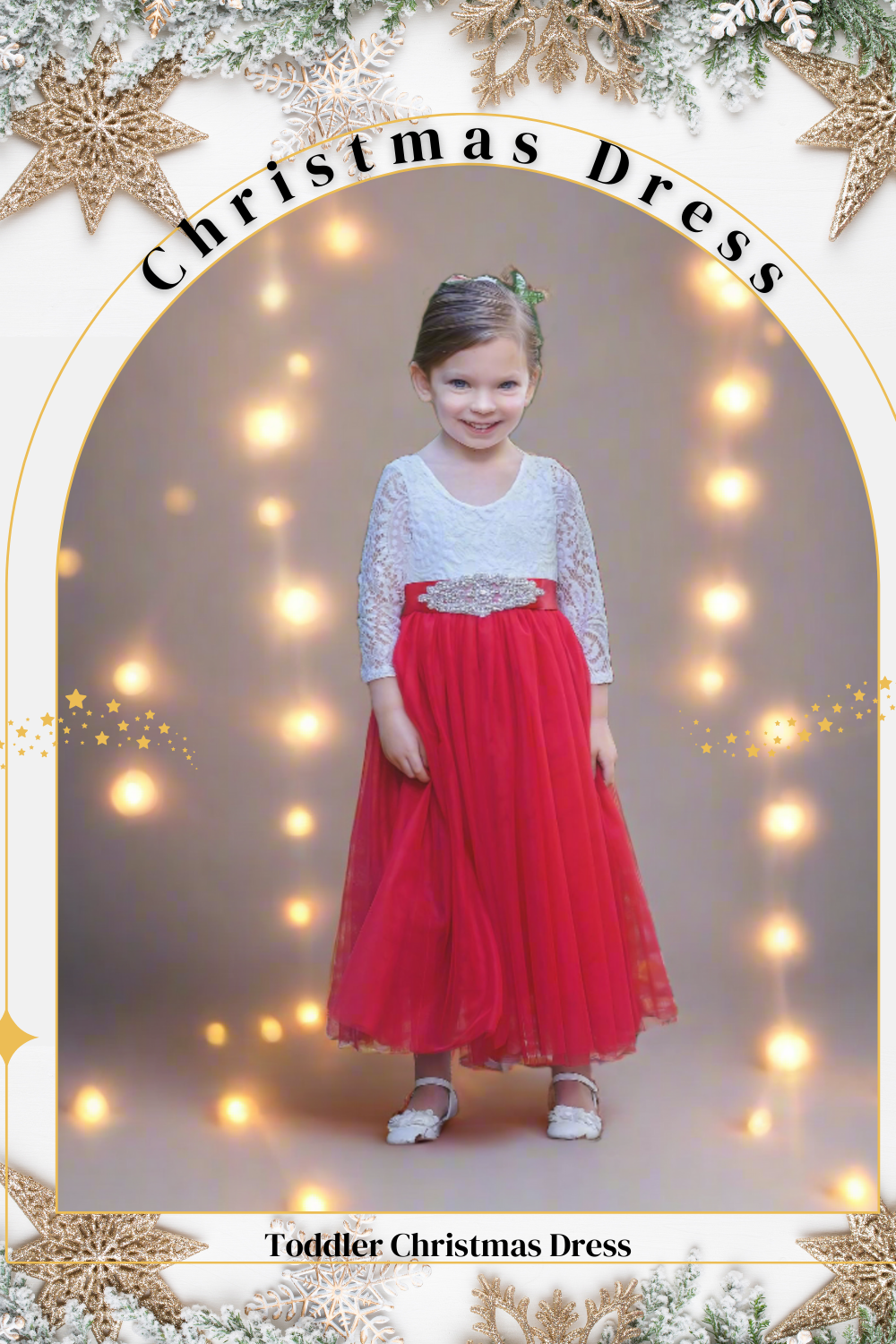 Girls Red Christmas Dress