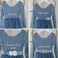 The Petunia -Dusty Blue Girls Dress - Long Sleeve