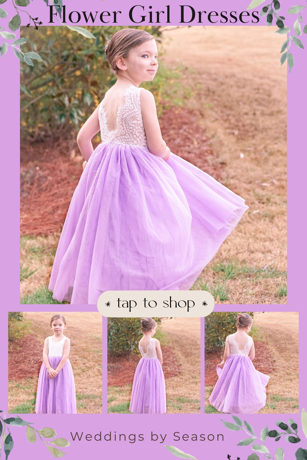 flower girl dresses in lavender