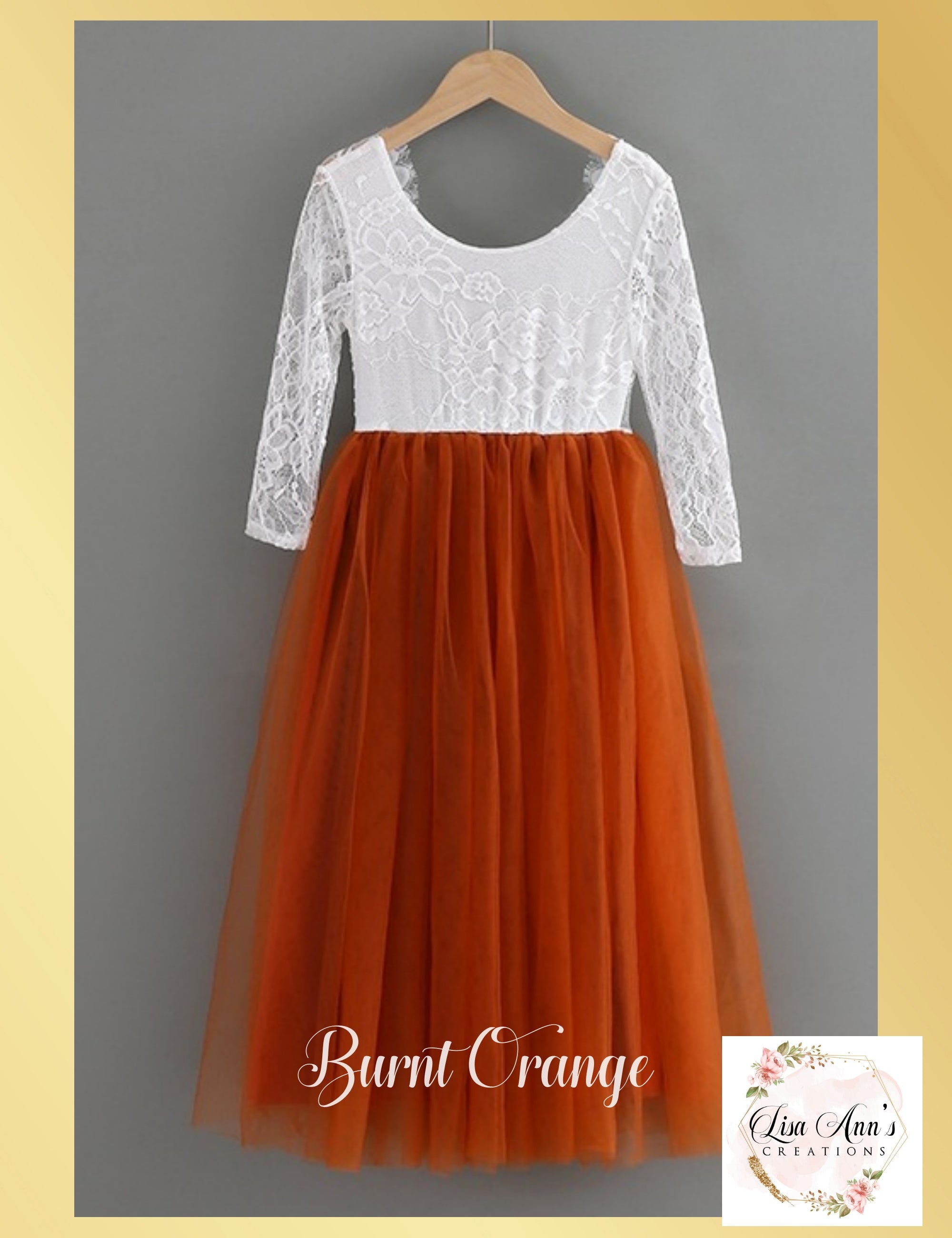 Burnt Orange Junior Bridesmaid Dresses