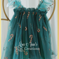 Baby Green Tulle Red Candy Cane Christmas Dress