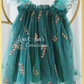 Baby Green Tulle Red Candy Cane Christmas Dress