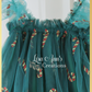 Baby Green Tulle Red Candy Cane Christmas Dress