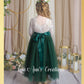 girls special occasion dress in hunter green