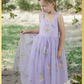 lavender floral flower girl dress