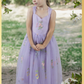 Floral flower girl dress in lavender