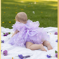 1st birthday romper for baby girl in a lavender ombre butterfly for cake smash outfit