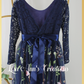 Wildflower birthday navy blue floral dress