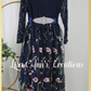 Bridesmaid dress for junior bridesmaid in navy floral tulle and lace