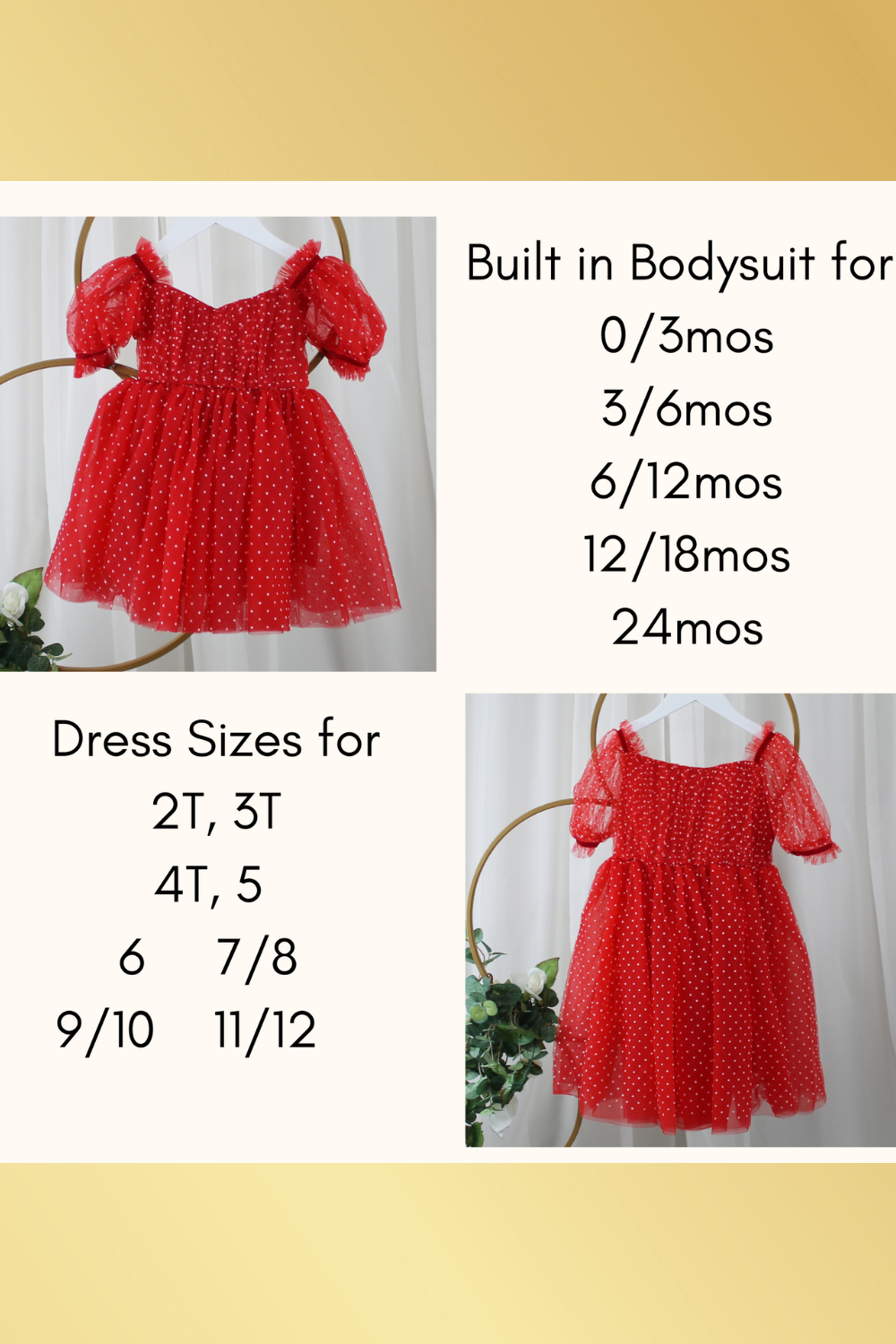 Red Girls Christmas dress