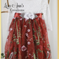 toddler flower girl dress in rust floral embroidery long sleeves 