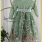 toddler flower girl dress in sage florals