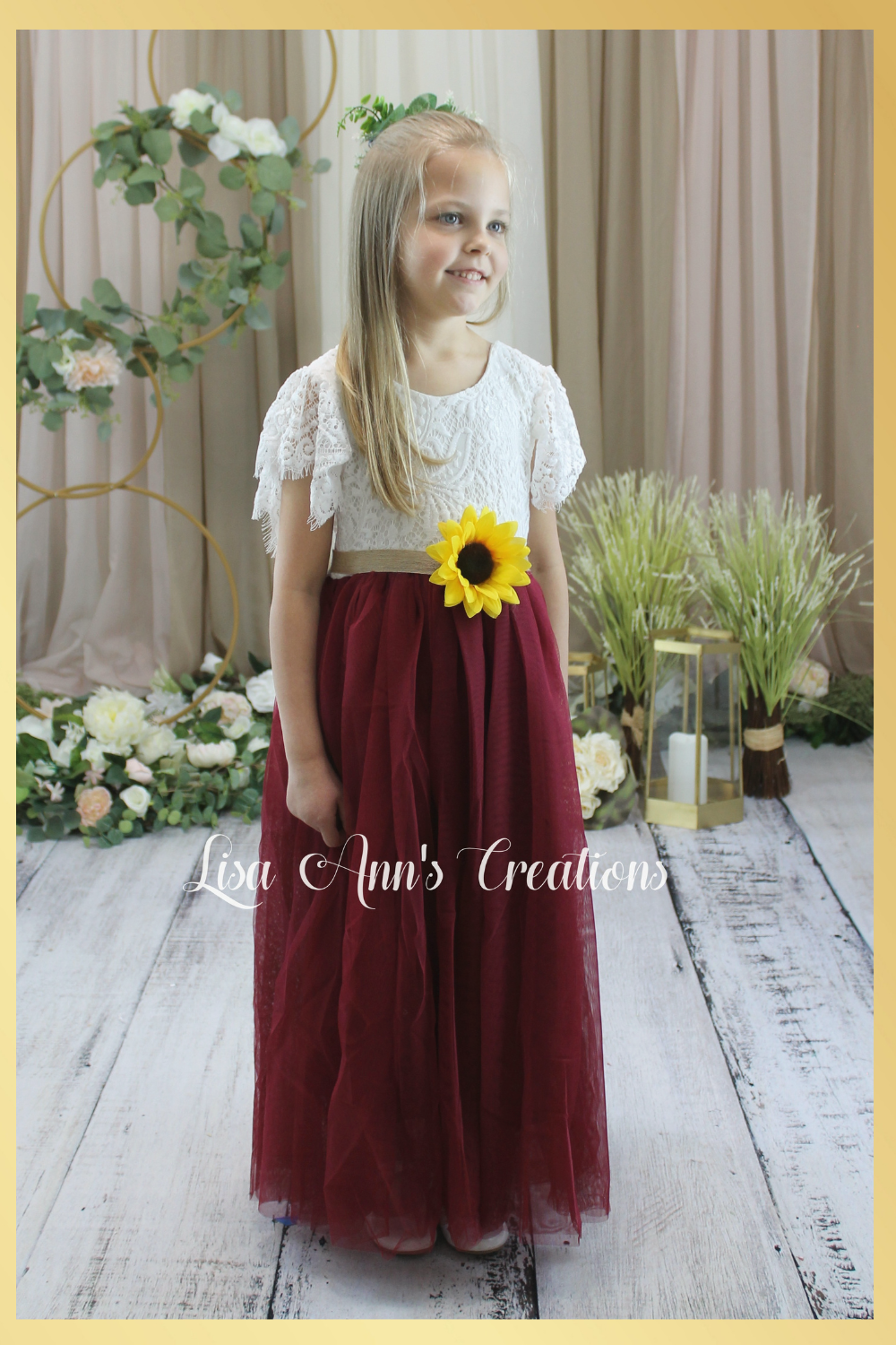 sunflower flower girl dress