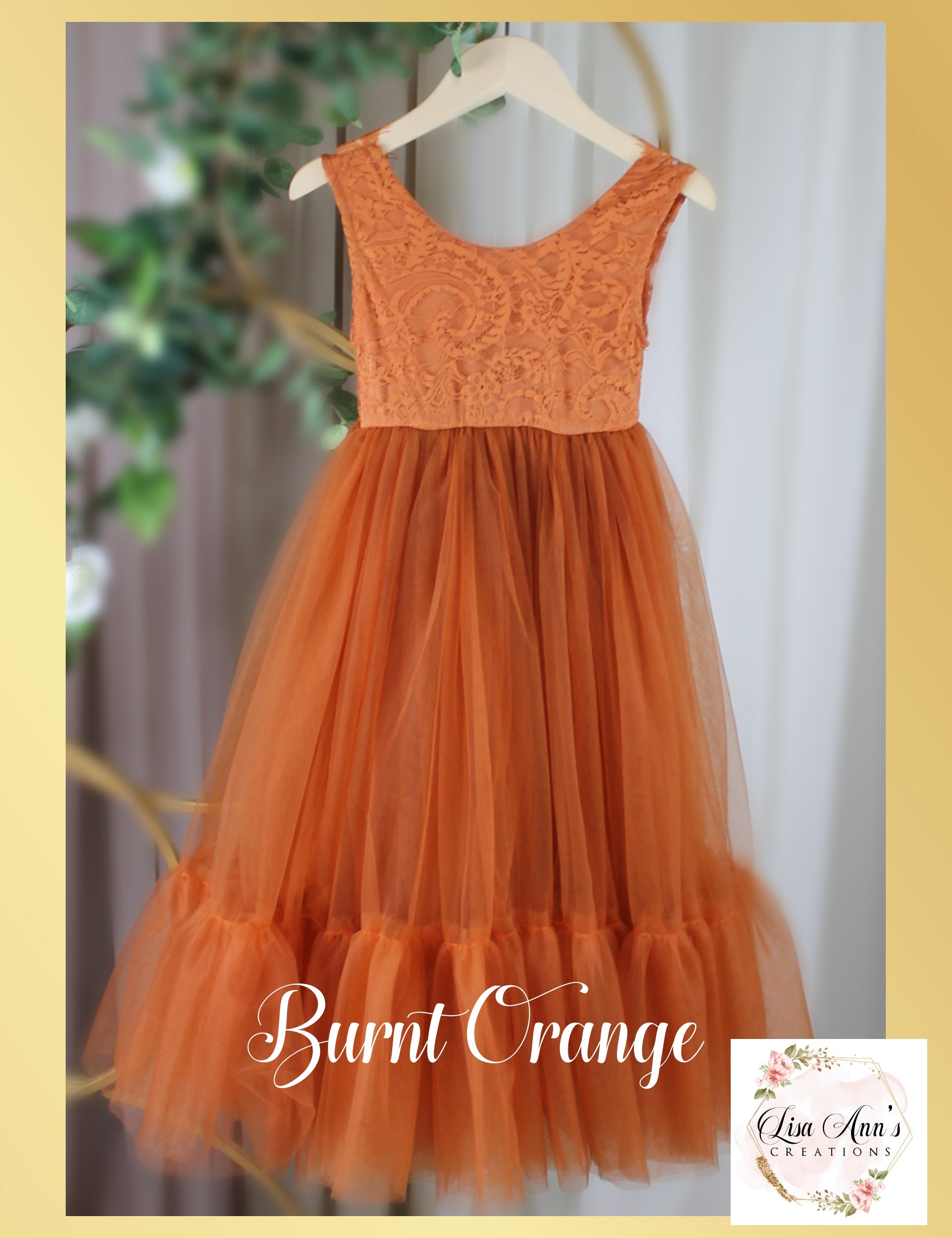 Burnt Orange Girl Dresses