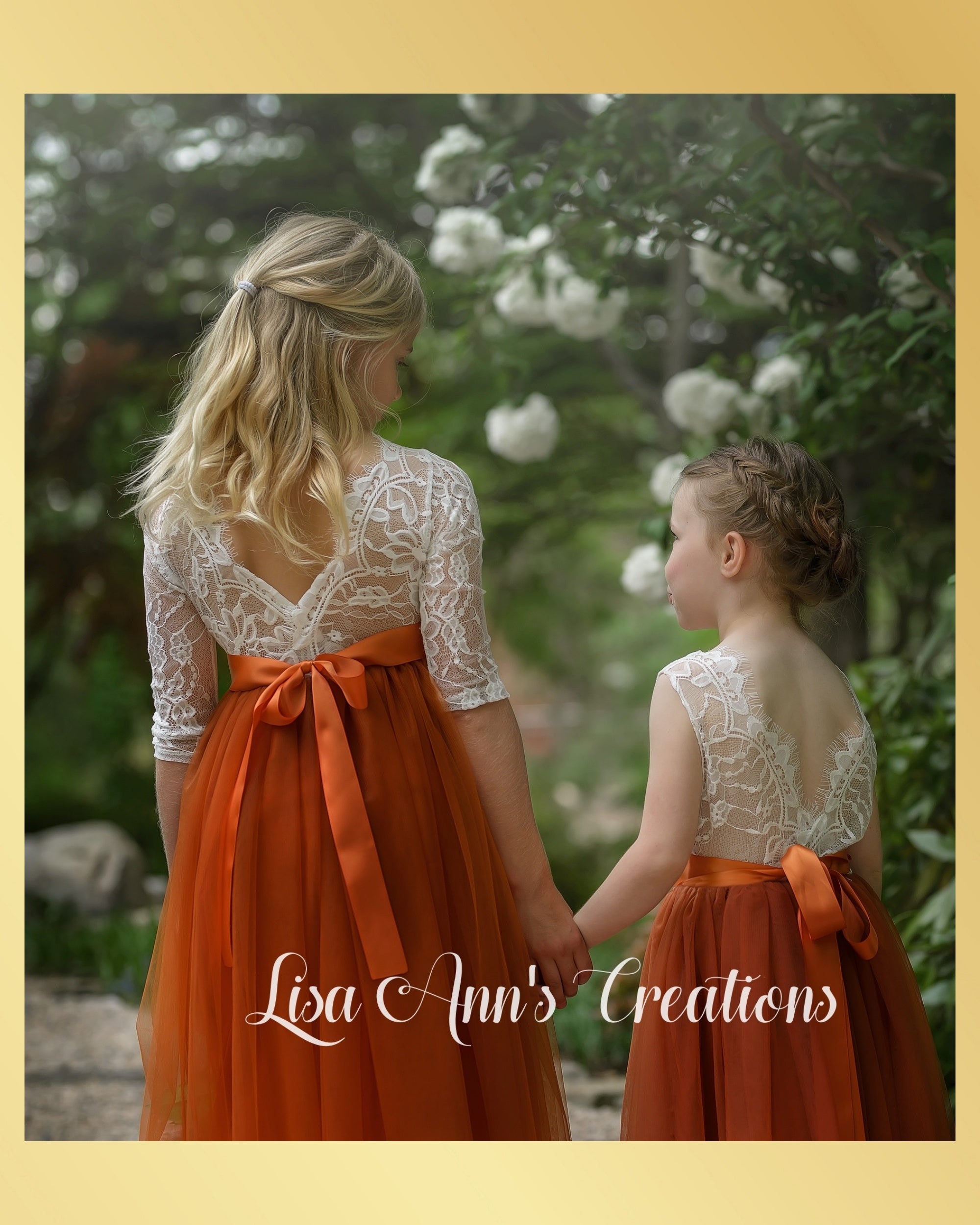 Burnt Orange Junior Bridesmaid Dresses