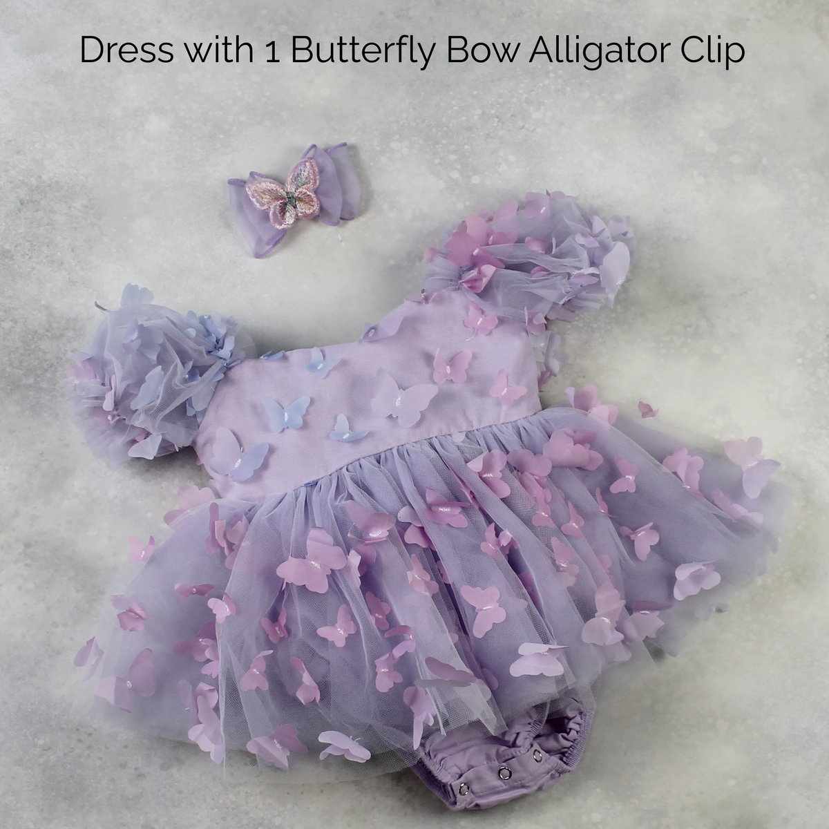 1st birthday romper for baby girl in a lavender ombre butterfly for butterfly theme