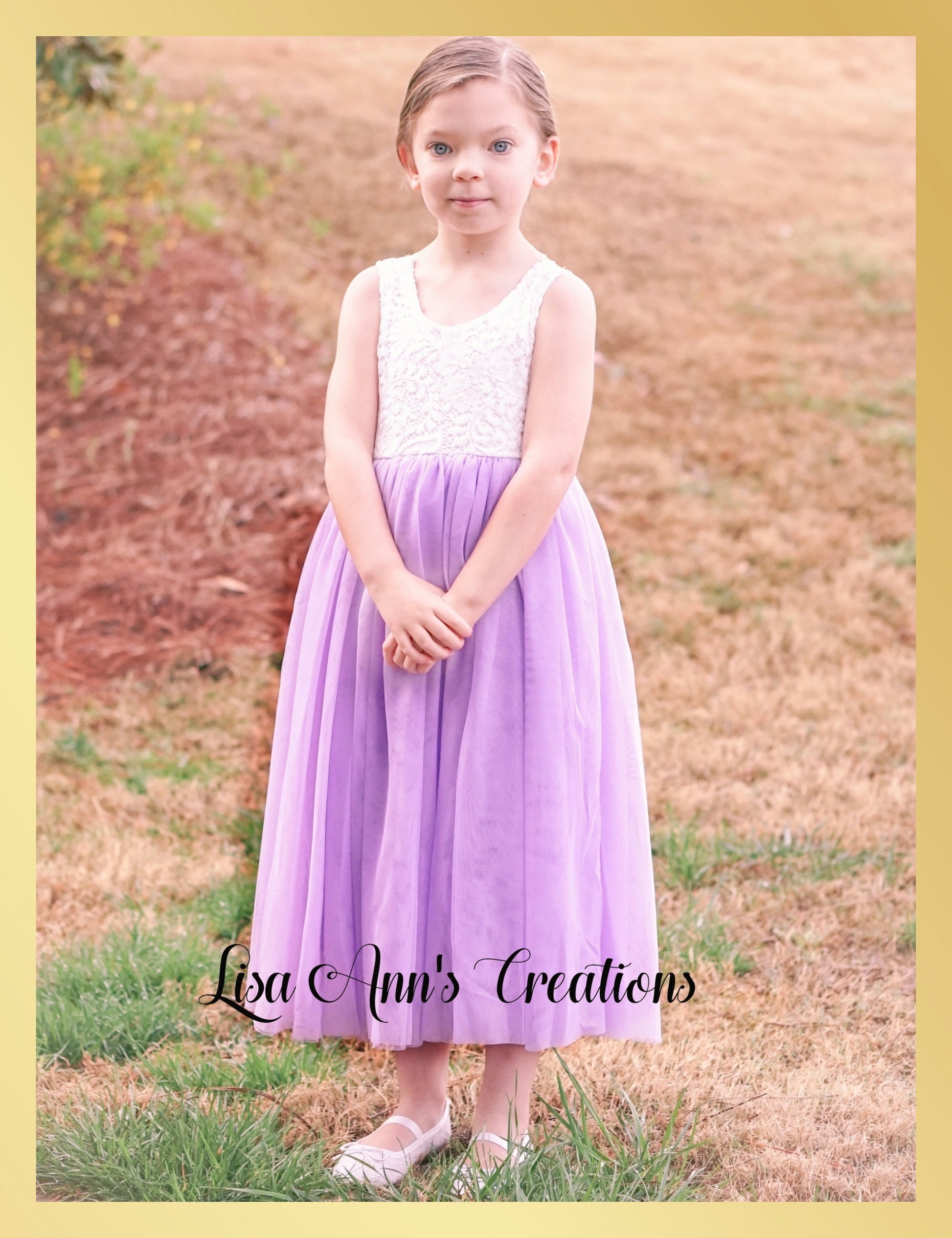 Lavender flower girl dress