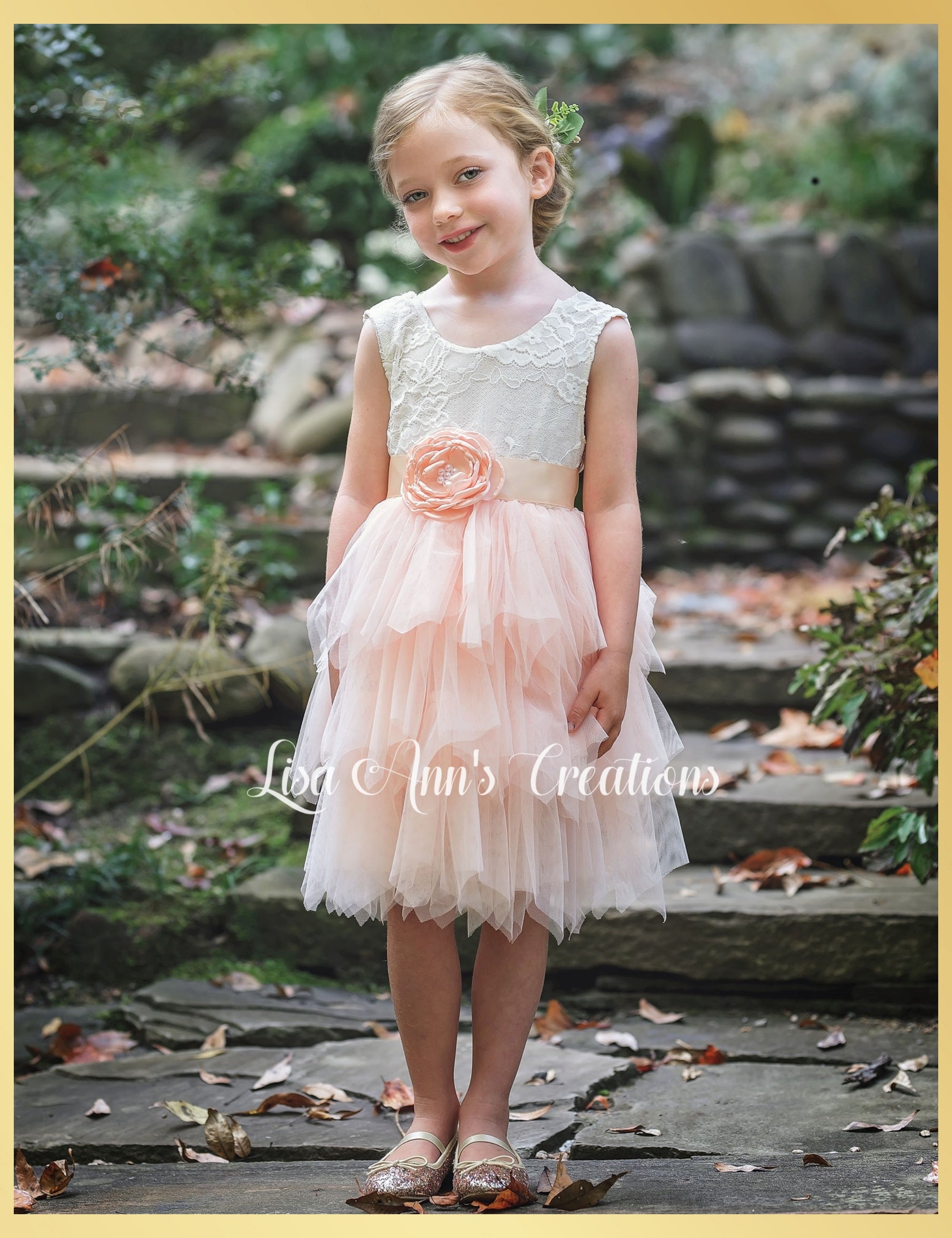 Light peach flower girl on sale dresses