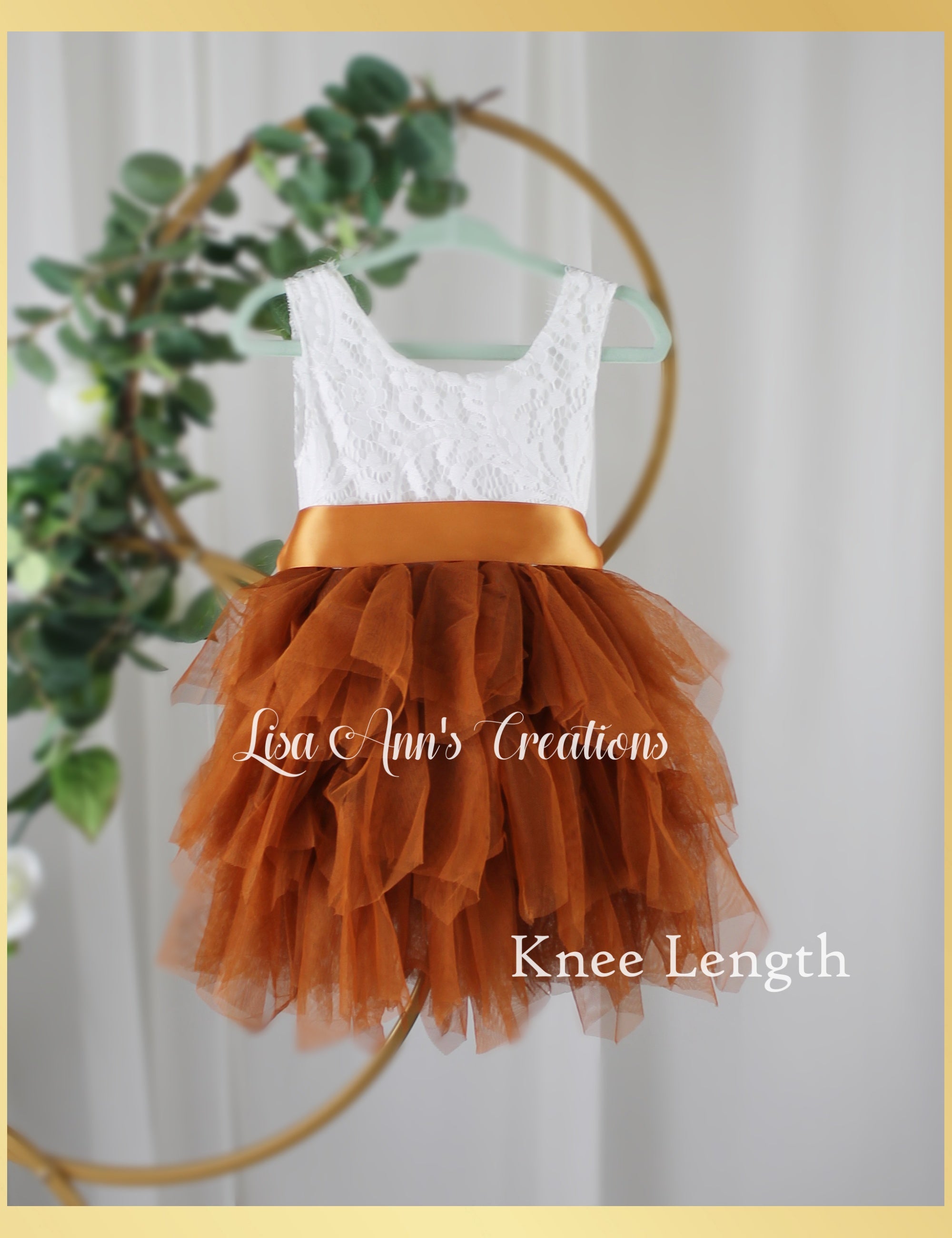 Burnt Orange Knee Length Dresses