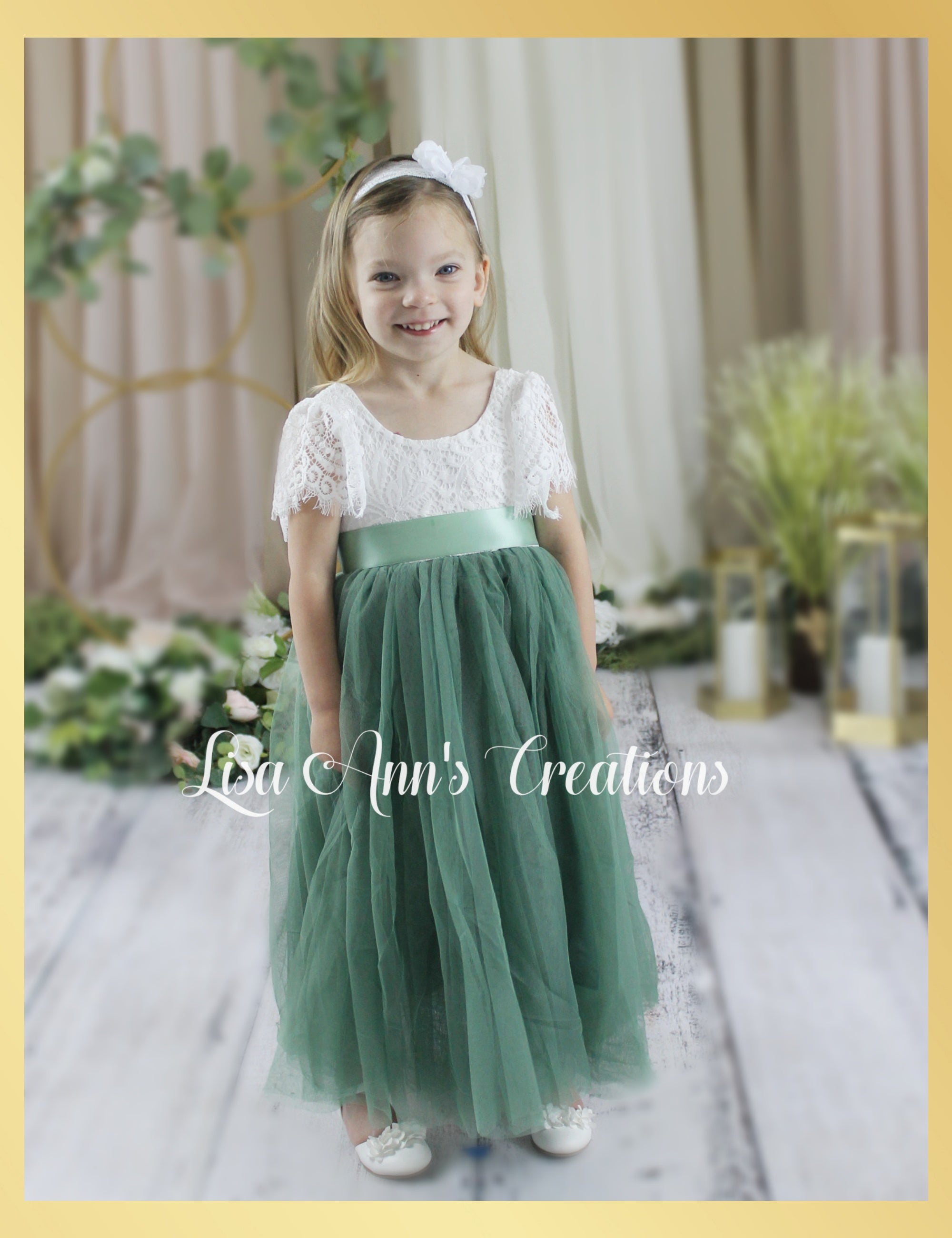 Sage Green Flower Girl Dresses